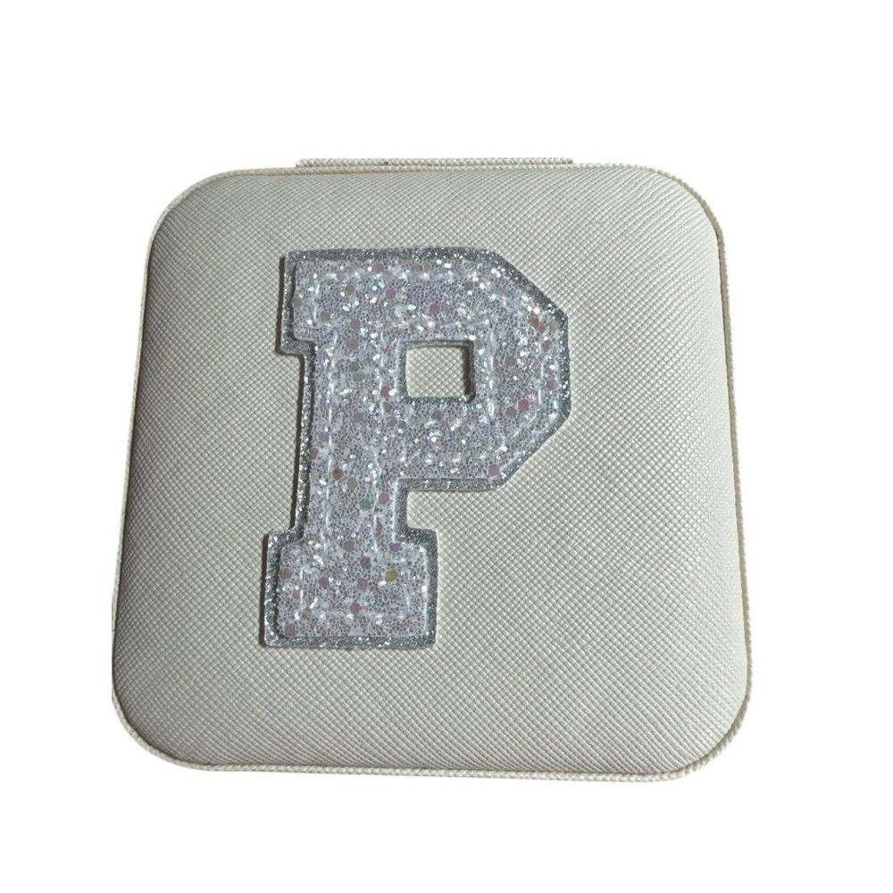 Initials P Travel Jewelry Case - Bridesmaid Gifts Wedding Day, Bridesmaid Propos